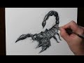 How to Draw a Scorpion Scribble Art