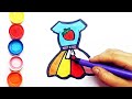 how to draw cute and easy dress  Easy 👗 drawing for kids and beginners