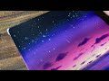 The Night of Meteor | Acrylic painting for beginners | Step by step Acrylic painting | ASMR # 231