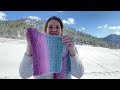 The Unwind Scarf easy relaxing crochet project for one cake of Caron Colorama Halo yarn