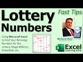 Using Microsoft Excel to Find Your Winnings Numbers for the Lottery, Mega Millions, Powerball, etc.