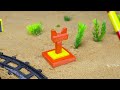 Top DIY concrete bridge with Mini Tractor #2 | DIY tractor and mini train | Funny tiny creativity