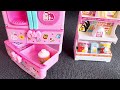 5-minute satisfied unboxing, cute pink refrigerator, ASMR | review toys