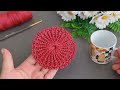 Motif, Coaster, Flower. Make and Sell. How to make a very easy fower coaster motif. Tunisian crochet