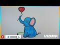 How to draw elephant easy | elephant drawing simple | Step by step Elephant Drawing #elephantdrawing