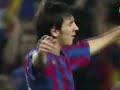Messi's first ever UCL goal