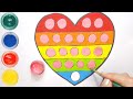 Easy Drawing and Painting Idea | Rainbow  Popit Drawing For Little Artists 🌈