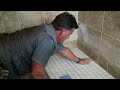 Mosaic tile installation in shower by Tile Man Mike