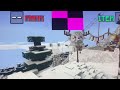 Bash goes snowboarding in minecraft