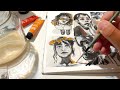 Speed painting with drawing ink ✍🏽 ✨