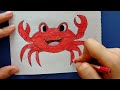 How to draw a crab 🦀 | #drawingwithme #drawing #crab