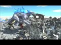Godzilla and his league strike Skar King league. Epic Kaiju Monster battle simulator