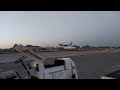 British Airways sunset landing