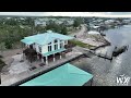 Horseshoe Beach, FL Aftermath from Hurricane Idalia from drone with before and after drone video