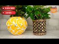 @craft.pocket Make beautiful Vase using Matka and Plastic Container मटका और डब्बे से फूलदान बनाएं