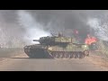 Putin Panic! when a row of T-90M main battle tanks is ambushed by Ukraine's newest LEOPARD 2A6 |