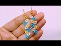How to make a DAISY CHAIN flower EARRINGS with step by step instructions -  Easy Beaded Jewelry DIY