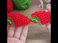 Very easy, wonderful Tunisian crochet strawberry 🍓🍓 very easy crochet hair band  #crochet #knitting