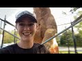 HUGE LIFE SIZED GRIZZLY BEAR chainsaw wood carving