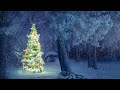 Outdoor Christmas Ambience 4K | Christmas Tree Scene | Snow Birds Wind Nature Sounds Woods Ambience