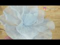 DIY Giant Organza Flower || Rose Flower