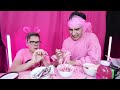 Eating Only ONE Color of Food for 24 Hours (Black VS Pink)