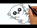 How to Draw A cute Baby Kitten | Step by Step Easy Drawing