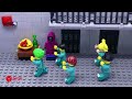 Zombies fall in the trap of sharp spikes - Lego Zombie attack apocalypse