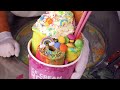 Transforming Rainbow Sprinkles into Satisfying Ice Cream Rolls (ASMR)