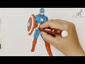 Avengers members characters Drawing Easy | Ironman , Captain America and Wonder woman Step by Step.