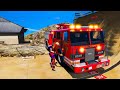 Carros BMW Z350 Fire Truck Epic Skateboard Ramp Challenge GTA V and new Sound Spider-Man mod