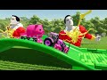BIG & SMALL GIANT PIGS TRANSPORTING WITH DIFFERENT TRACTORS BATTLE & DEEP MUD! FS22
