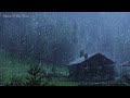 Rain Sounds for Sleeping - Sound of Heavy Rainstorm & Thunder in the Misty Forest At Night #9