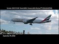 (4K) Emirates Boeing 777-21H(LR) Landing at George Bush Intercontinental Airport (IAH) Sep 18, 2022