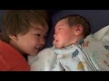 Big brother meets baby brother for the first time! Japanese-Swiss family