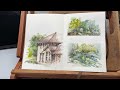 Painting Loose & Realistic At the Same Time. Watercolor Urban Sketching.