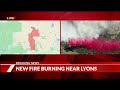 New wildfire burning near Lyons in Boulder County