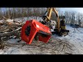 Installing a flail mower on an excavator