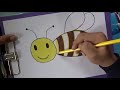 Dạy bé vẽ các loài động vật - Dạy bé vẽ con ong - How to draw a bee