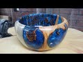 Woodturning a Bowl, Pinecones with Epoxy Resin