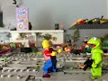 Lego man gets killed by Kermit the frog