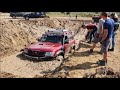 4x4 treffen Hoogstraten - Nissan Patrol GR staat vast in de blubber