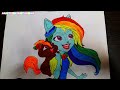 HOW TO COLOR SAGE SKUNK AS A RAINBOW DASH | How to color Enchantimals | Coloting for kids