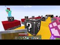 Having a FNAF Lucky Block Race in MINECRAFT!