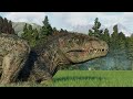 GIGANOTOSAURUS VS ACROCANTHOSAURUS - Jurassic World Evolution 2