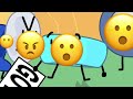 bfb 1-7 but i put emojis to represent their feelings