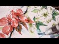 ASMR | SOUND and DRAWING by a beautiful glass dip pen✒ a Girl & Flowers