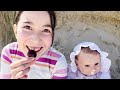 FIRST TIME AT THE BEACH FOR REBORN TODDLER MADDIE