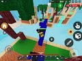 Playing Roblox Bedwars as Caitlyn kit