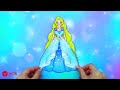 Yellow Elsa Bride vs Red Rapunzel Bride   Barbie Wedding Dress Up & Decor   DIY Arts & Paper Crafts